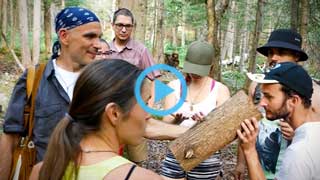 Video rencontre avec l'esprit de la forêt, Hébergement aux Cinq Sens, Piopolis, Estrie